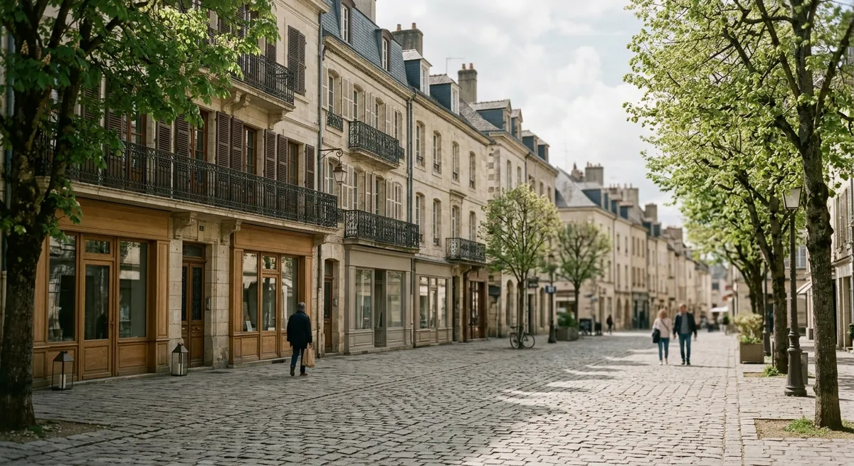 Façade d'immeuble en monopropriété avec commerce